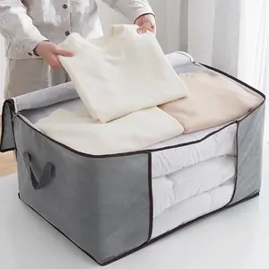 Foldable Clothing Storage Bag, Thick Oxford Fabric Organizer Box, Home Closet Quilt Storage Bag, Clothes Quilt Storage, 1 Piece Pack