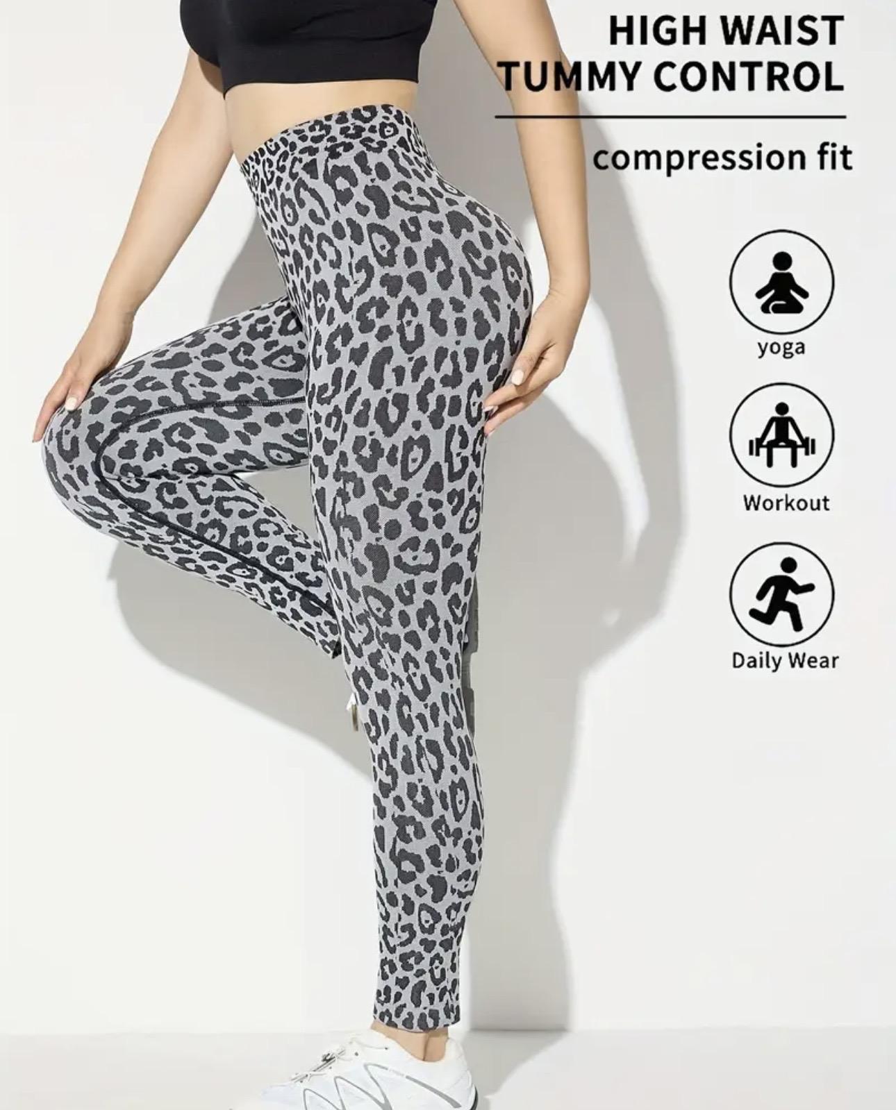 Women's Leopard Print High Waisted Yoga Pants for Butt Lifting and Tummy Control Womenwear