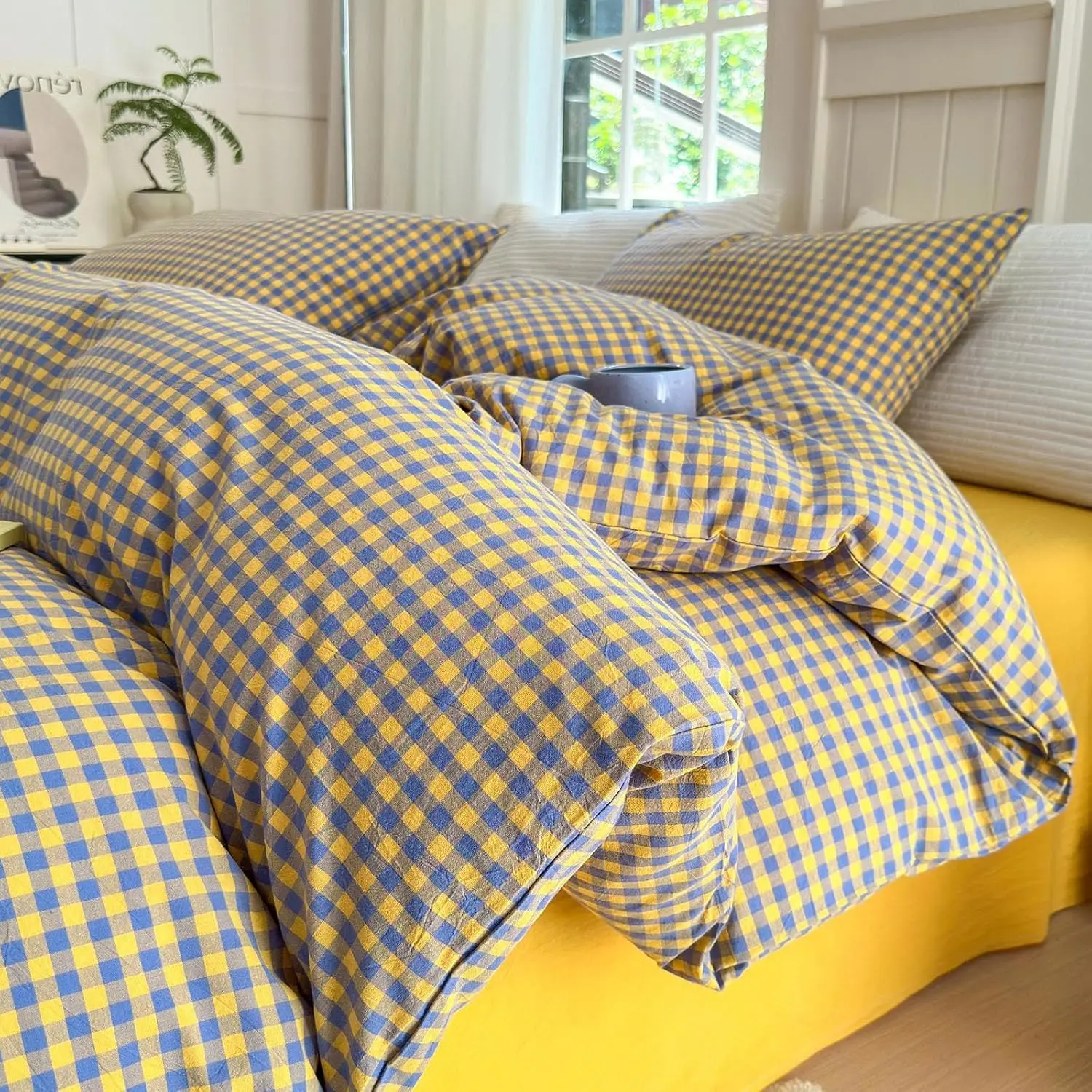 A1#12 Purple Yellow Gingham