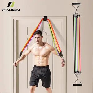 Set de Bandas de Resistencia 5 en 1 l Entrena Todo el Cuerpo en Casa o Gym