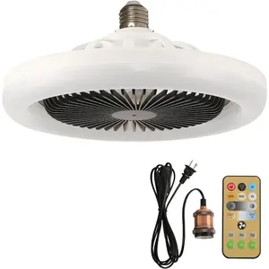 socket fan light Plug in Ceiling Fan With Light and Remote Control Comes with 9.84ft Plug ,Enclosed Small Screw in Ceiling Fan In Light for Suitable for kitchens, restaurants, storage rooms