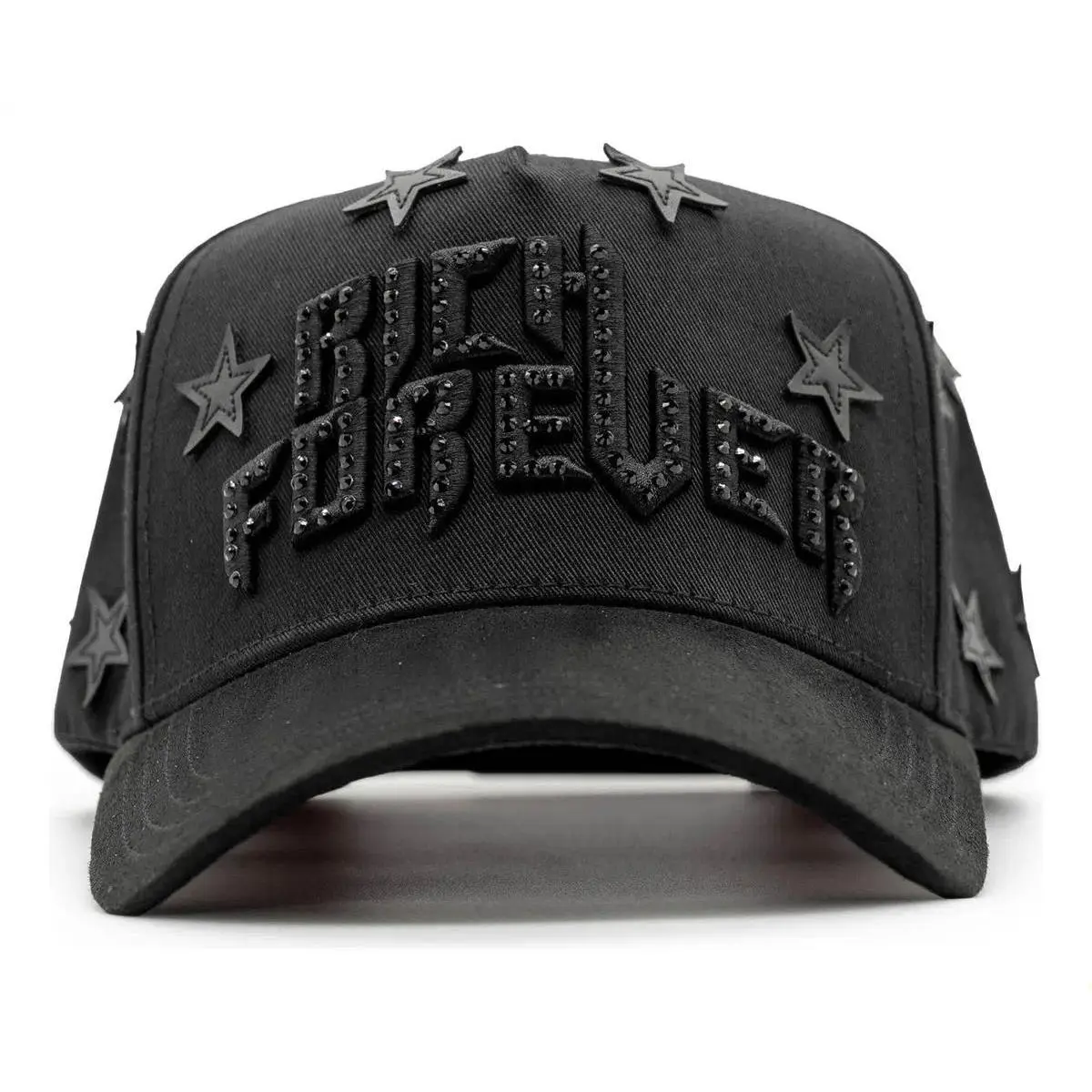 Barbas Hats Rich Forever Chrome Edition Black One Size Cap