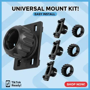 4PCS 17mm Ball Joint Mount Socket  4-Button Lock Tightening Nut Replacement for CarPlay Screen, GPS & Phone Holder