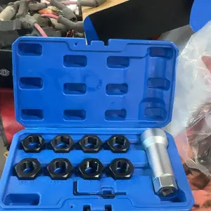 【TikTokShopBlackFriday】Axle Spindle Rethreading Kit,10 Piece Precision Restorer Master Repair Kit, Essential Tool for Mechanics - Includes Thread File and Axle Spindle Thread Chaser Set