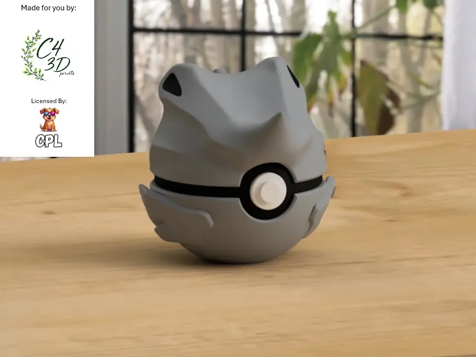 Rhyhorn Ball - 1st Print - High-Quality PLA, 3D Printed Pokeball Figure