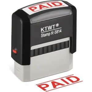 Paid Self Inking Stamp, Paid Stamps for Retail Use, Self Inking Stamp with Red Ink, Rubber Stamps for Business