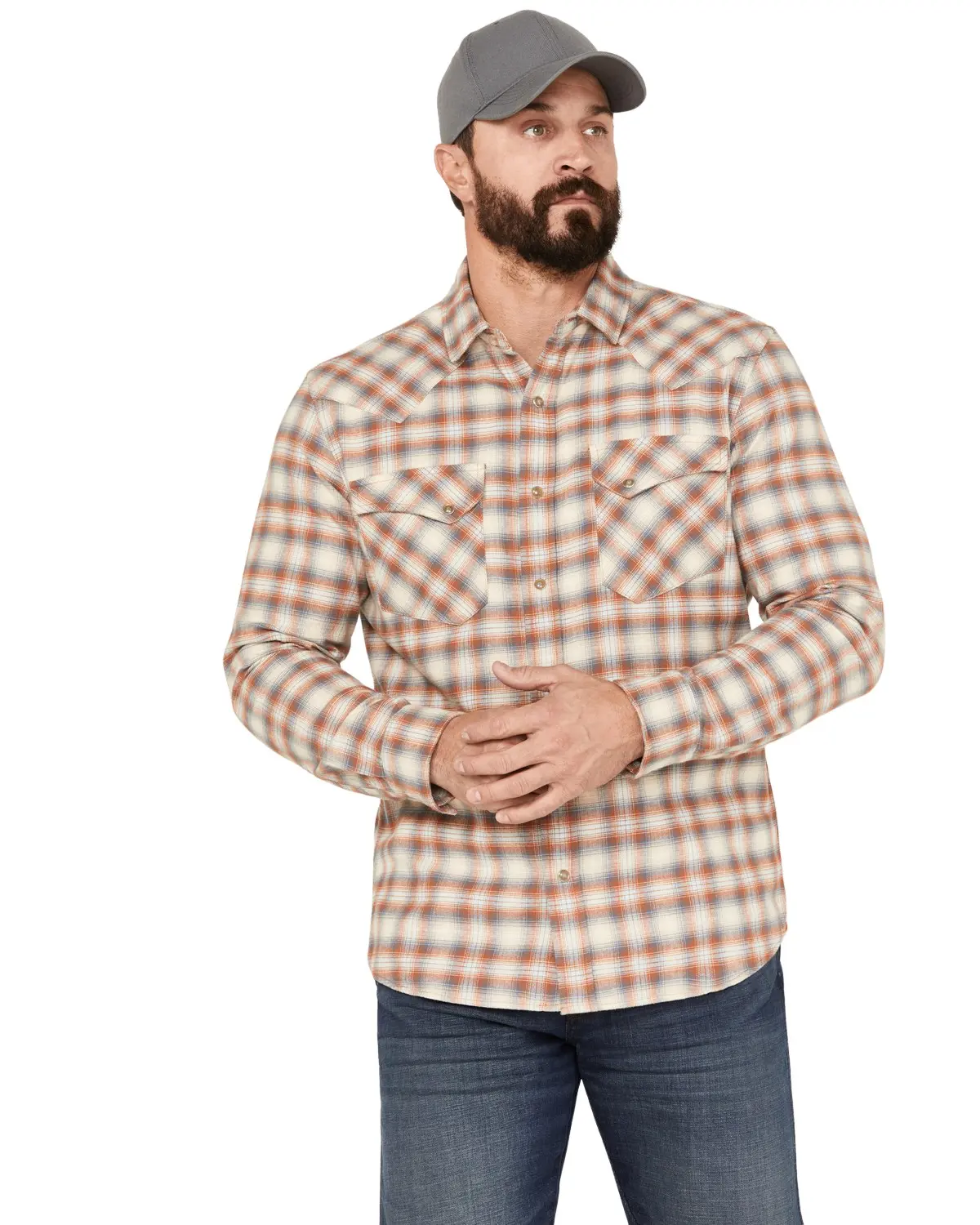 Pendleton Men's Men'S Wyatt Plaid Long Sleeve Snap Western Shirt - Ra547-79300