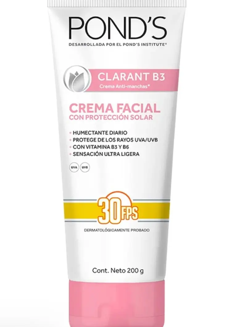 Ponds Crema Facial Clarant B3 con Factor de Proteccin Solar 30, 200 g de Mexico