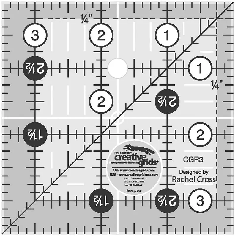 Creative Grids 3.5" Square Ruler CGR3