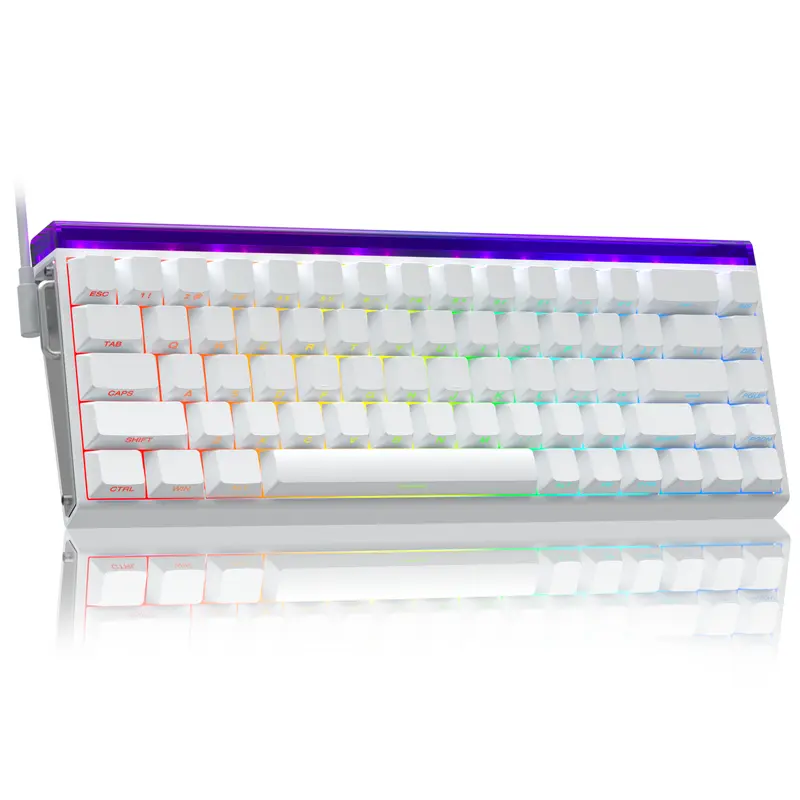 AULA Hero 68HE Hall Effect Magnetic Keyboard - 68-Key Wired Compact LED Backlit Light-Up Color Changing Gaming Keyboard with Rapid Trigger, Adjustable Actuation, 8K Polling Rate, 0.125ms Latency, Side-Printed PBT Keycaps, Windows Driver, Easy Custom Setup