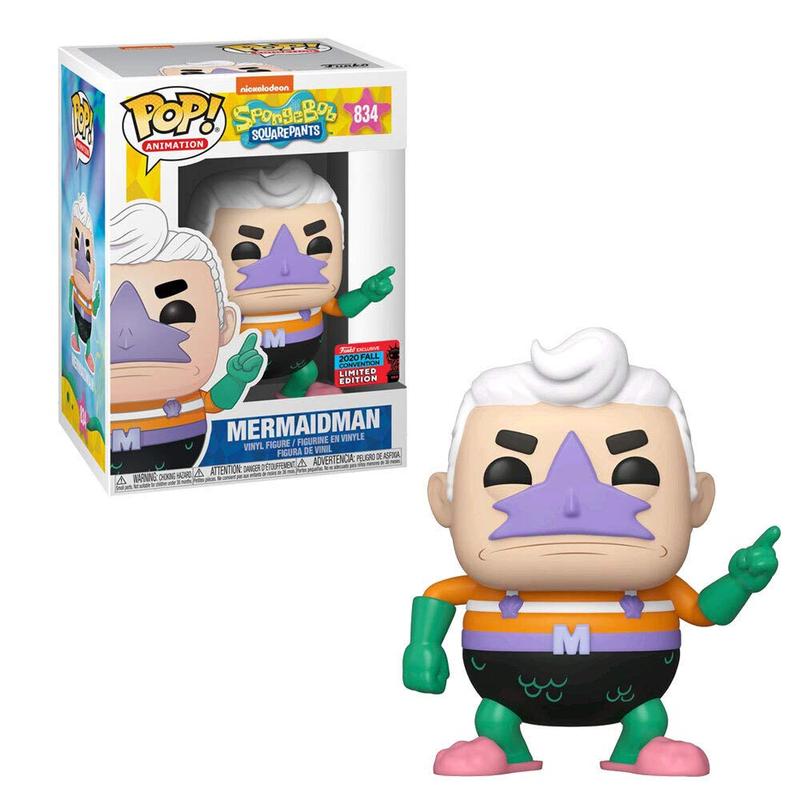 Funko POP! Animation Spongebob Squarepants MermaidMan #834 Fall Convention SHARED Exclusive