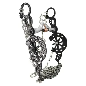 5 1/4" Freno Black Herradura Charro Stainless Horse Bit
