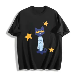 Vintage Statement Graphic Tee: Washed Black Cotton T-Shirt with Text Print, Loose Fit Crew Neck Edgy Style for Daily Wear | Unisex Relaxed Fit, Non-Deformable Short Sleeve Top - All Season & Holiday Gift Idea for Dad, Friends & Family Casual Crewneck