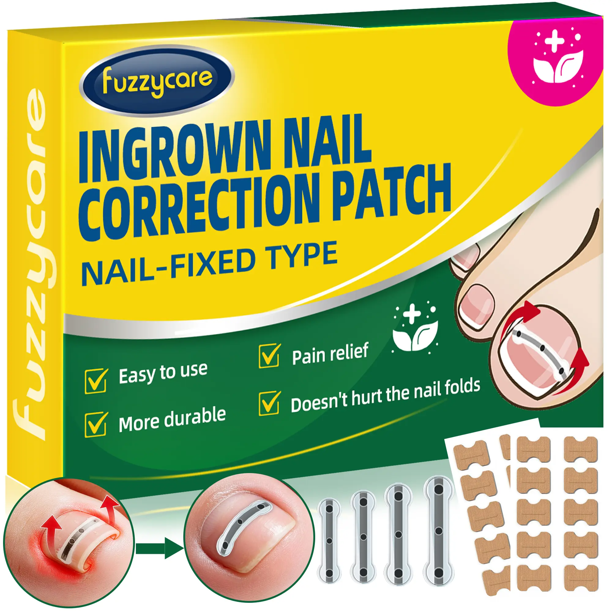 Titanium Alloy Ingrown Toenail Treatment & Removal Kit for Quick Relief, Ingrown Toenail Removal Kit， Professional Ingrown Toenail Corrector, Ingrown Toenail Tools for Quick Relief, 10 Pcs