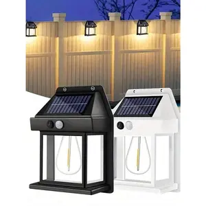 Outdoor Solar LED Wireless Wall Light, IP65 Waterproof Porch Light With 3 Modes And Motion Sensor, Wall Lamp Suitable For Entrance, Garage Door Opening, Garden Fence Landscape Decoration LED Light