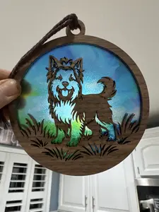 Yorkie Suncatcher for Sunny Window