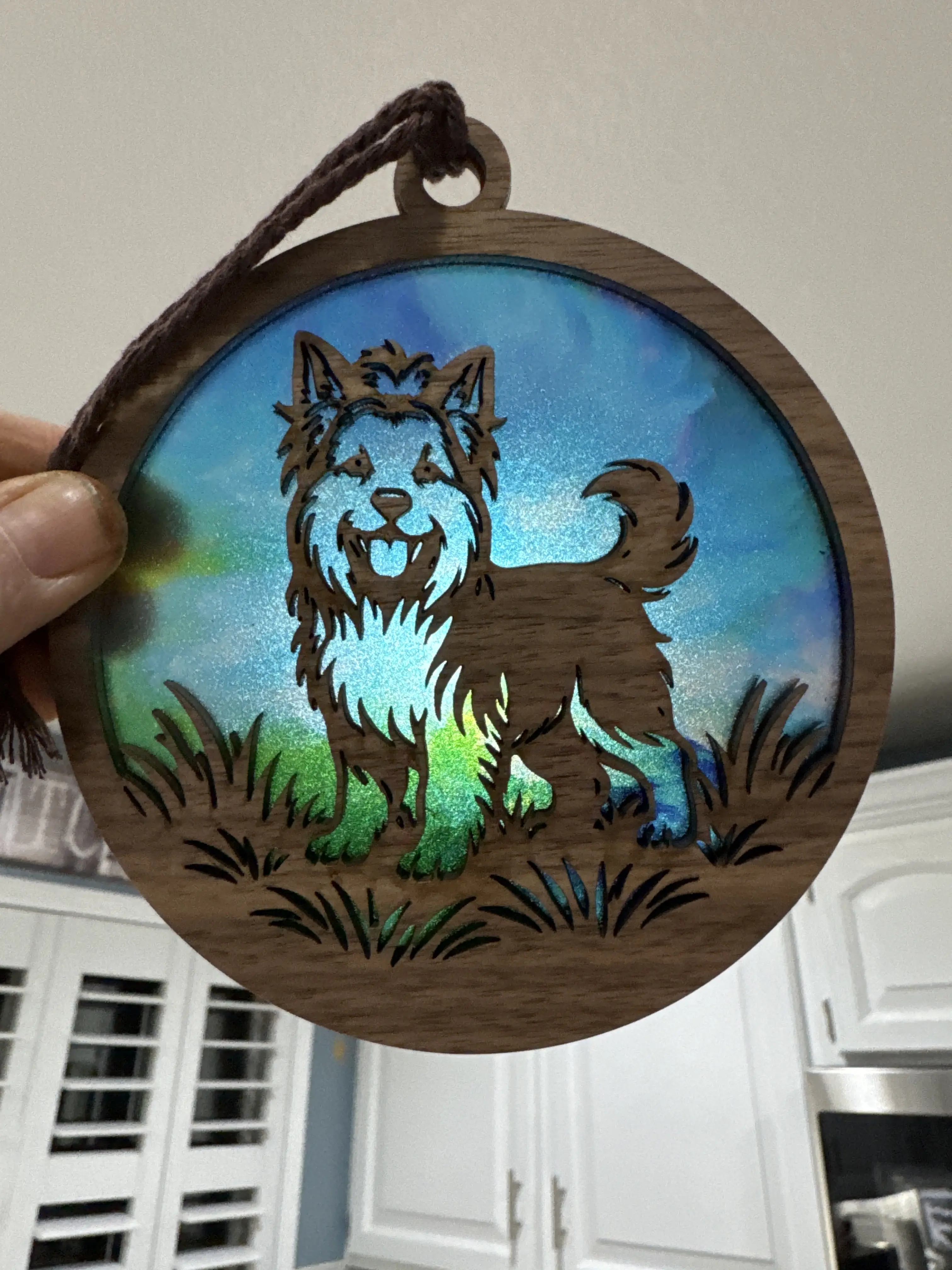 Yorkie Suncatcher for Sunny Window