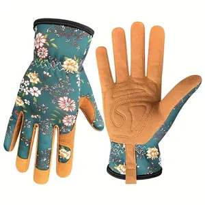 Women’s Garden Gloves Ultra Fine Leather Anti-Puncture and Anti-Stab Gloves for Yard Work and Home Use