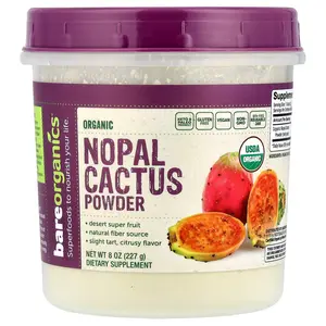 BareOrganics Organic Nopal Cactus Powder, 8 oz (227 g)