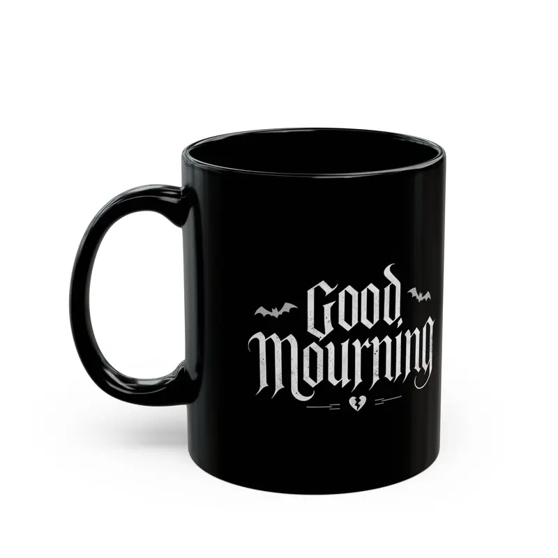Grim Reaper "Stay Positive" Coffee Mug | Funny Dark Humor Gift | Black | 11  oz - TikTok Shop