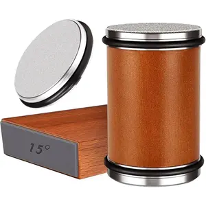 DAISY DOSE Rolling Knife Sharpeners Kit, Work Sharp Knife Sharpener Tool with Diamonds for Steel, Kitchen Roller Knife Sharpening Set with 15 & 20 Degree Magnetic Angle