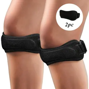 2pcs Knee Stabilizers and Supports, Knee Brace, Unisex Sports Gear, Breathable Material, Adjustable Straps, Flexible Comfort Fit, Fitness Enthusiasts