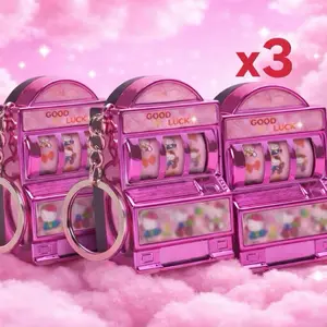 Mini Winning Keychain - 3x Kitty Style & Design; Fun Vibrant Lucky Charm; Perfect Gift for friends or boyfriend and girlfriend