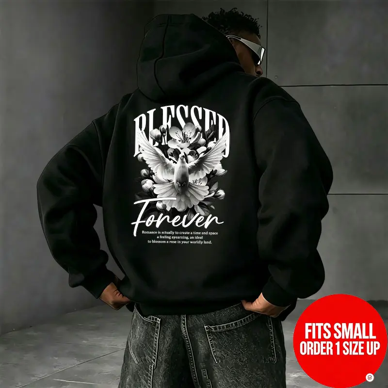 NO RISK NO STORY reversible hoodie sweatshirt with peel-off paint marker design, graffiti print, small front logo and large back print, motivational streetwear, unisex, oversized fit 【Runs small, order one size up】
