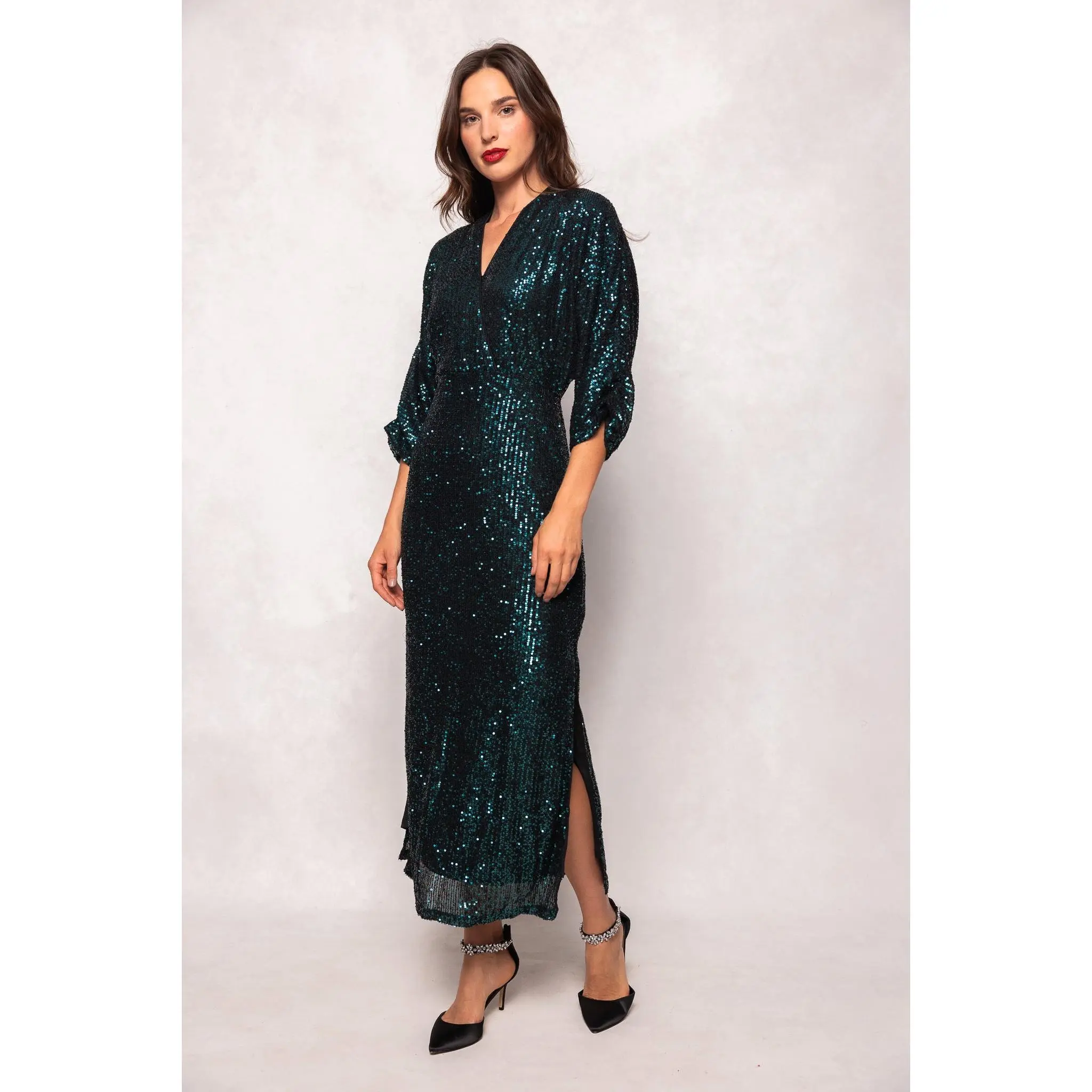Orion Dress in Green Sequin