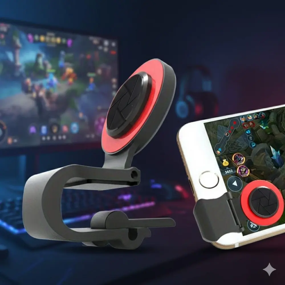 Mini Bluetooth Game Controller Joystick for Mobile Gaming - Portable Touchscreen Compatible Gamepad for iPhone Android Phone Tablet, Handheld Console Accessory, Wireless Travel Gaming Gadget, Game Peripherals