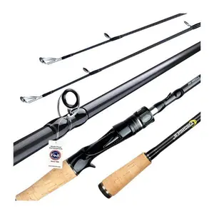 Carbon Fiber Universal Ultra-Long Lure Rods - Saltwater Trolling Rods, 1.98m/2.13m/2.28m/2.7m/3m Lengths, Straight/Gun Handle, MH Moderate-Fast Action, Slight Bend for Lip Hooking Sea Bass, Sea Angling Lure Fishing Set