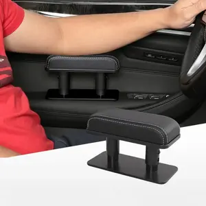 Car Arm Rest Extender Car Door Armrest Elbow Support Adjustable Height PU Leather Auto Armrest Cushion Universal