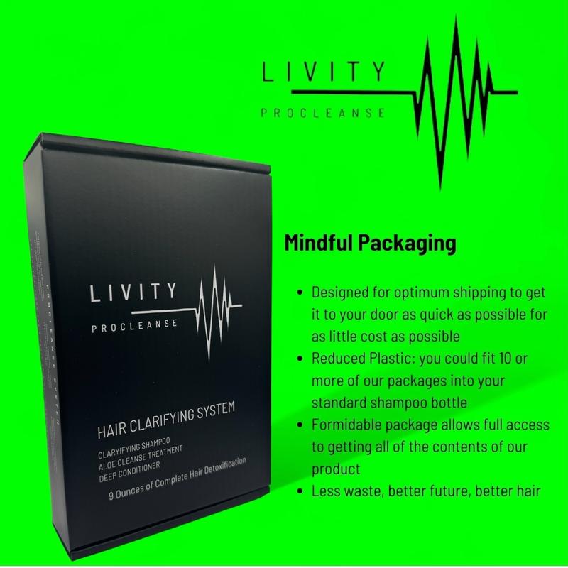Livity Procleanse Hair Clarification System - Clarifying Shampoo, Aloe Cleanse Treatment, Deep Conditioner Cleansing - Haircare Detox - Macujo Method Replacement -