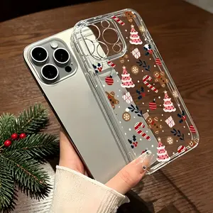 Phone Case - A Cartoon Christmas Snowflake Gingerbread Man Candy Cane Star String Light Creative Hot-Selling New Transparent Phone Case - Suitable for iPhone  17/16/15/14/13/12/11, X, XS, XSMAX, Pro Max, Plus, Air.
