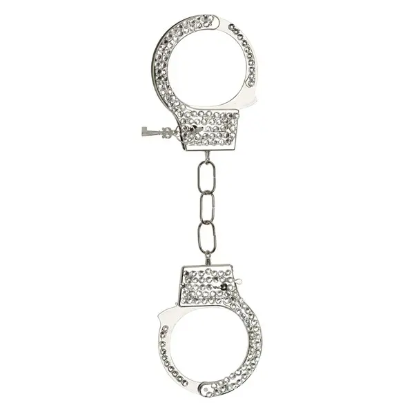 Silver Bling Costume Handcuffs Accessory