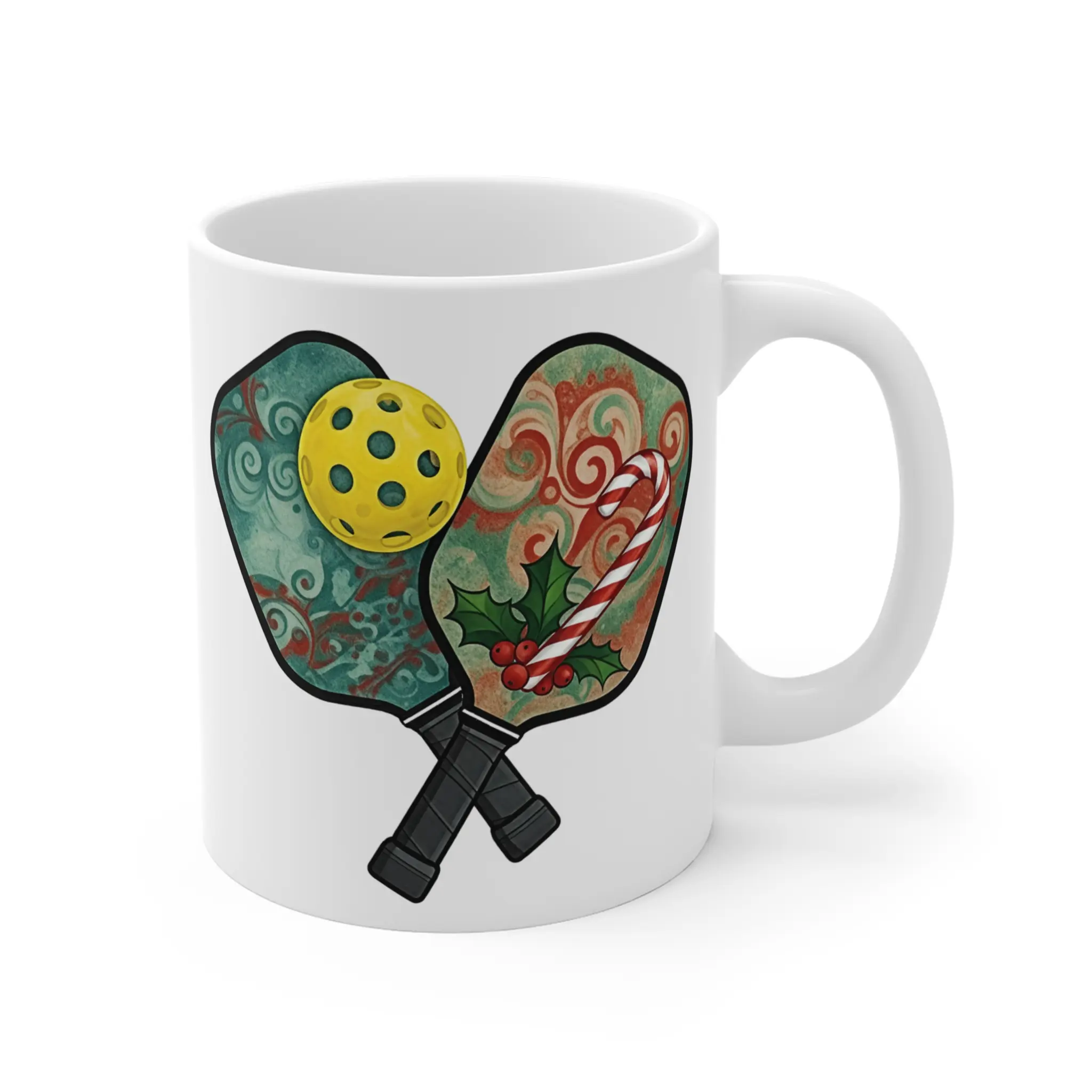 Holiday Pickleball Mug - Classic Ceramic Drinkware