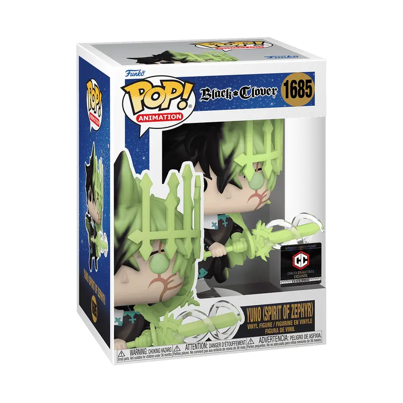 Funko Black Clover Yuno Spirit of Zephyr #1685 Detailed Vinyl Figure - Premium Collectible with Accurate Character Representation, Bold Colors, Detailed Designs, Vibrant Color Scheme