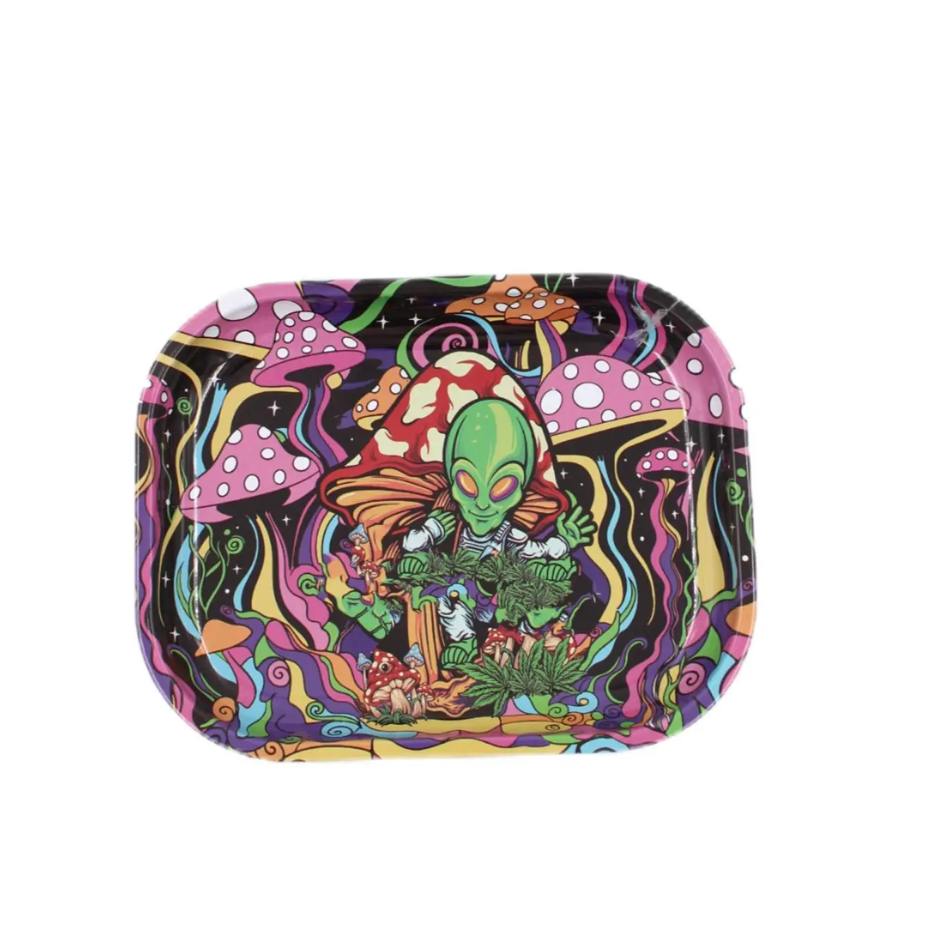 Alien Tray Decoration - Decorative Remote Side Friendly Metal Snack Plates