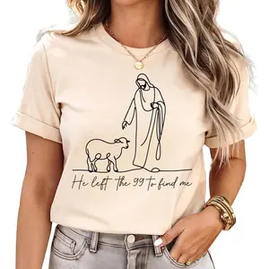 He left the 99 to FIND me Outline - Jesus Leaves The 99 shirt, Trendy Faith Shirt, The Lord is My Shepherd, Christian shirt, Bible verse
