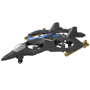 Boy's toy crash-resistant quadcopter remote-controlled combat drone model airplane with cool lights