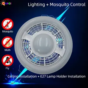 New Mosquito Killer Ceiling Light, LED UV Fly Trap, Home Use 85-265v, E27 Screw Base, Energy Saving, Safe for Pregnant Women and Babies