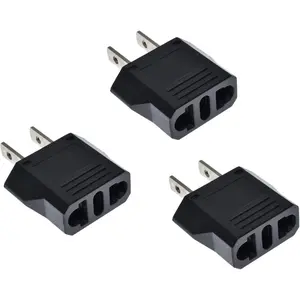 European to  Plug Adapter (3 Packs),    Switzerland  to  Plug Adapter, Easy to Use Fireproof Safe  Travel Adapter, EU to  Plug Adapter, Outlet Adapter  to .