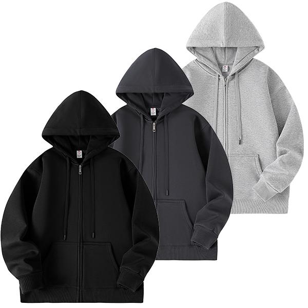 Men's Simple Fleece-Lined Thick Warm Hooded Cardigan Loose Fit Shoulder Flaps Street Style Casual Comfortable Oversized Modern Autumn Base Layer Fashion Sweatshirt Pullover Sports Coat quarter zips quarter zip quarter zip men quarter zip movement