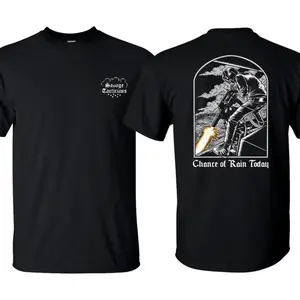 "Chance of Rain" Tactical Graphic Tee - Made in USA 100% Cotton Military Menswear - Unisex Short Sleeve Gun Shirt & Casual Streetwear Top