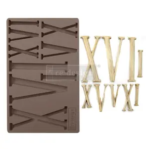 Redesign with Prima Redesign Décor Moulds® 5"x8" - Numerals For Furniture molding trim , Wall trim,3D Clay Moulding ,3d Resin mould, Soap Mold, Candle Mould
