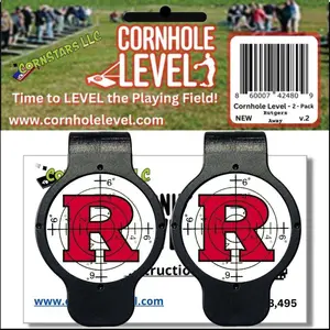 Officially Licensed Rutgers Cornhole Level - 2 Pack - Away