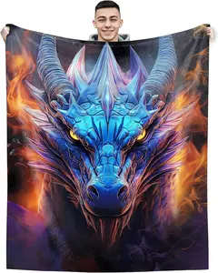Blanket Dragon Gifts for Boys Girls Teen, Lightweight Soft Flannel for Birthday Christmas