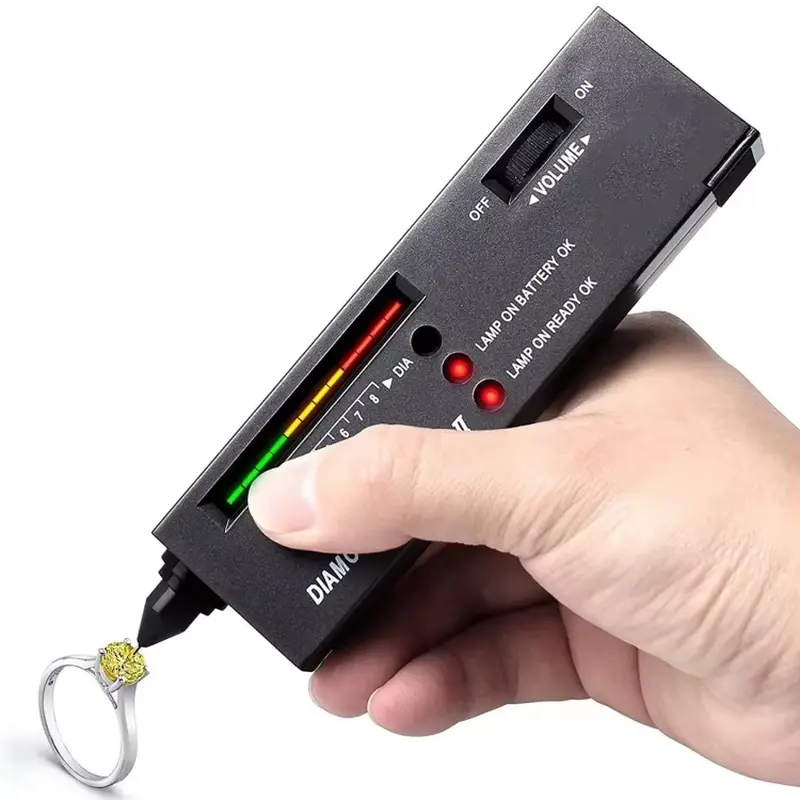 High Precision 9V Diamond Selector II Diamond Gems Tester Pen with LED Indicator