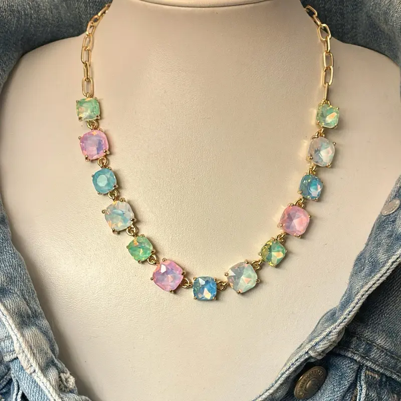Cotton Candy Jewel Candy Necklace and Bracelet Set