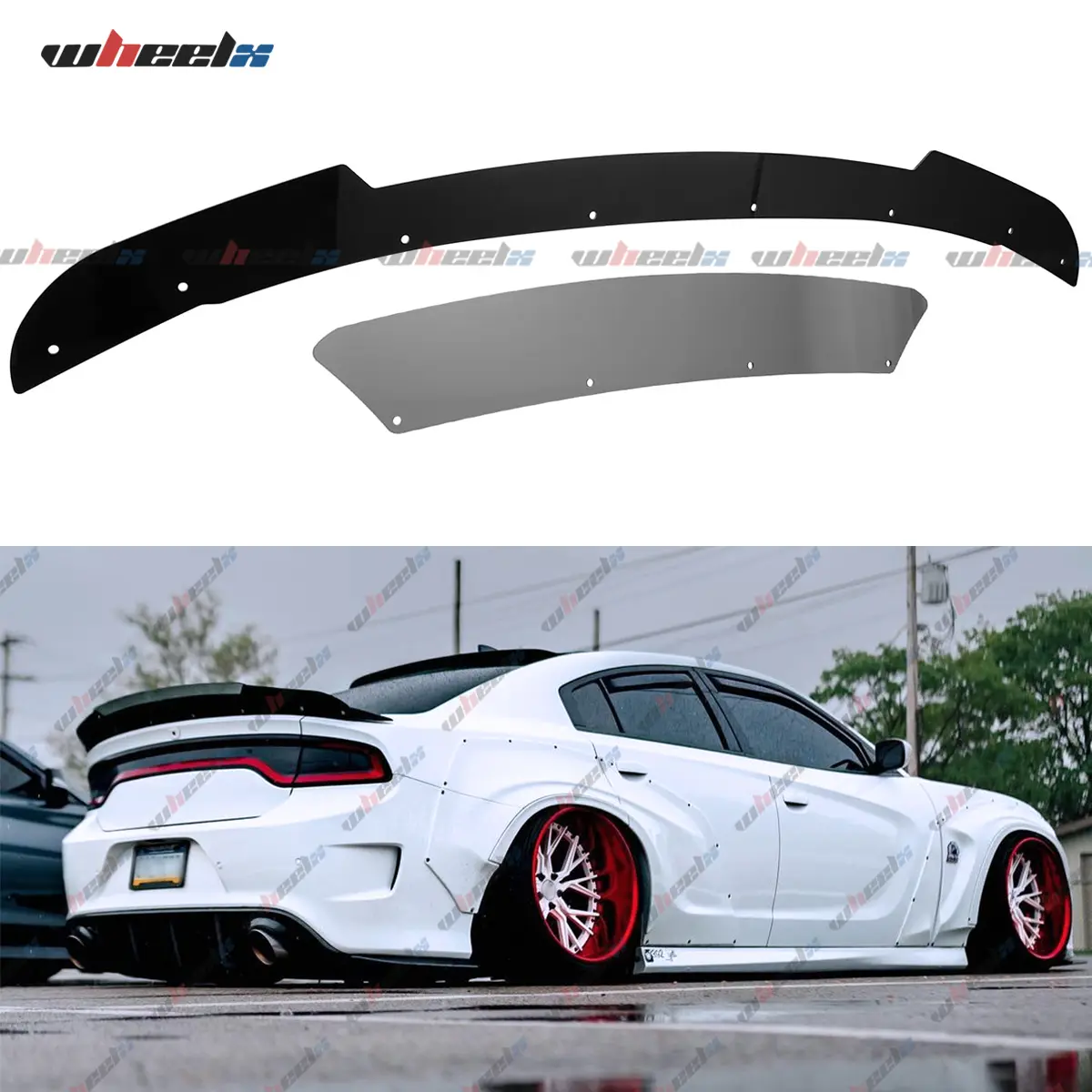 2015-2024 Dodge Charger SRT Hellcat Scat Pack – Venom V1 Wickerbill Trunk Spoiler | Ducktail Style | Carbon Fiber Look